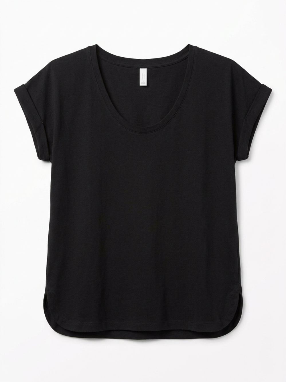 GAP Softspun Scoop Neck Tee in Black Size M